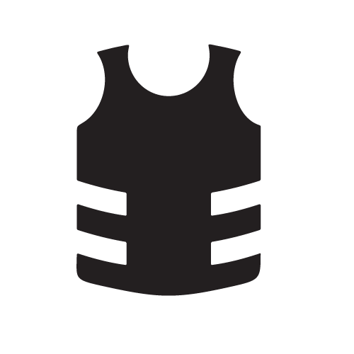 Military vest with marks